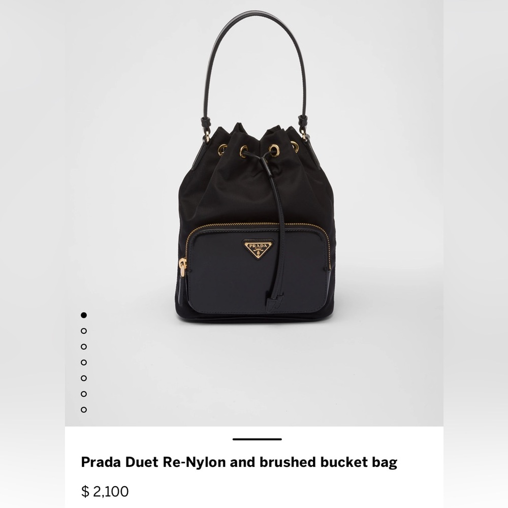 Pre-Loved Prada Duet Re-Nylon Bucket Bag